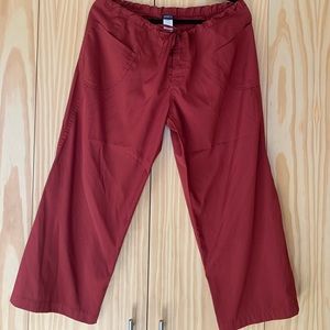 Patagonia women’s hiking pants,Large,light weight/packable, maroon/rust